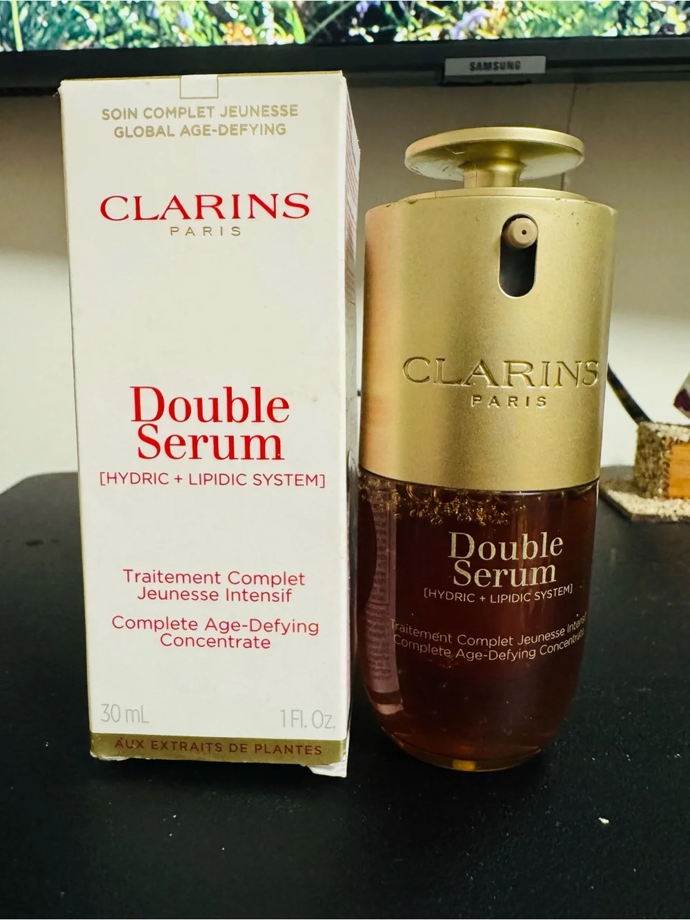 Clarins Double Serum in Gold and Brown Bottle
